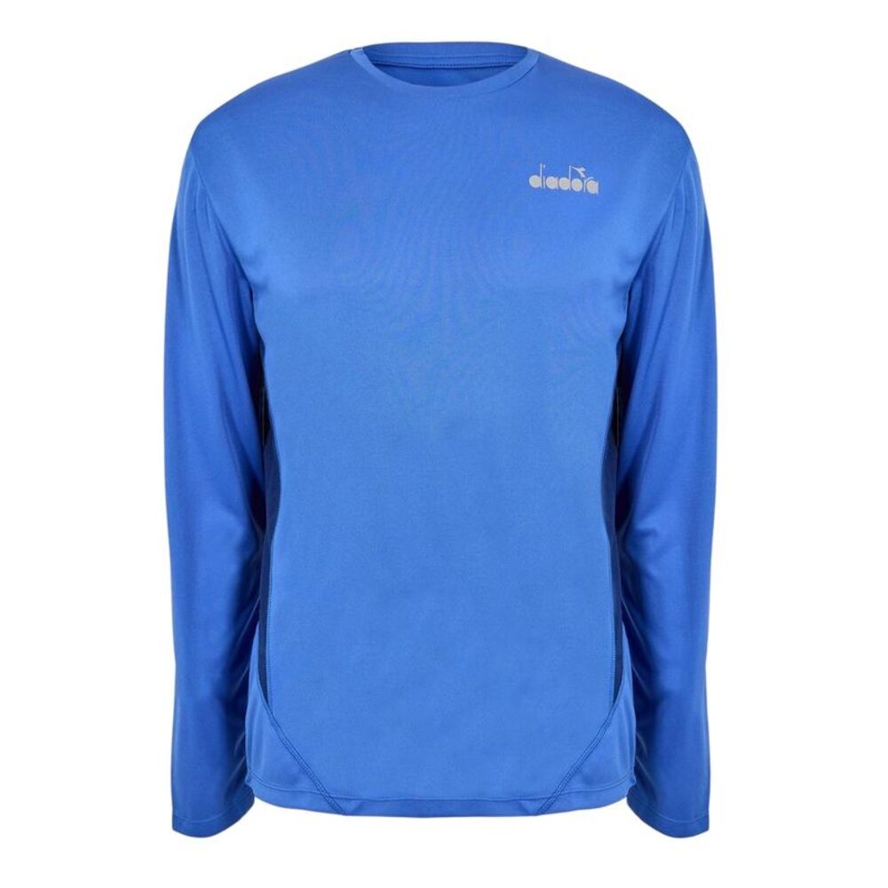 Diadora Mens X Run Logo Long-Sleeved T-Shirt / Persian Blue